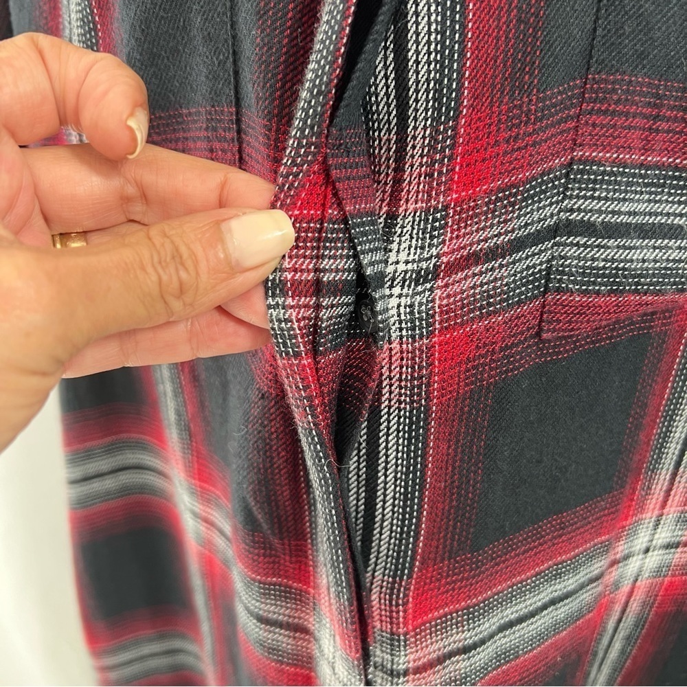 Madewell Courier Shirt Dress M Plaid Pockets Mini - Picture 10 of 14
